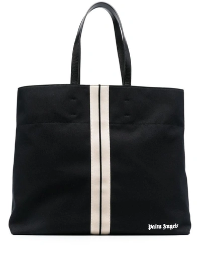 Shop Palm Angels Tote Bags In Black
