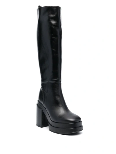 Shop Paloma Barceló Leather Heel Boots In Black