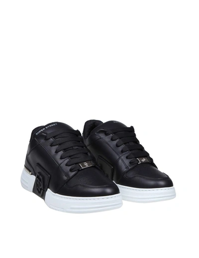 Shop Philipp Plein Sneakers In Soft Leather In Black
