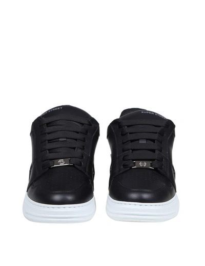 Shop Philipp Plein Sneakers In Soft Leather In Black