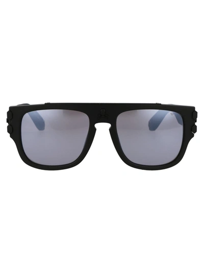 Philipp Plein Spp011w Sunglasses In 703m Matte Black