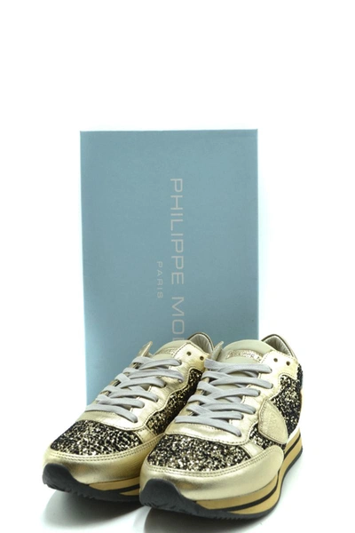 Shop Philippe Model Sneakers In Gold