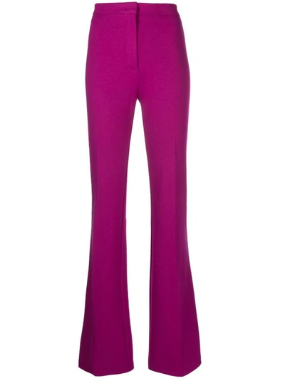 Shop Pinko High-rise Trousers In Purple