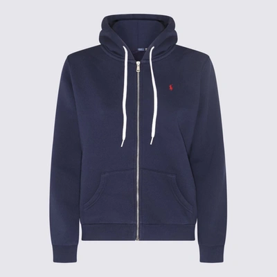 Shop Polo Ralph Lauren Navy Cotton Sweatshirt In Blue