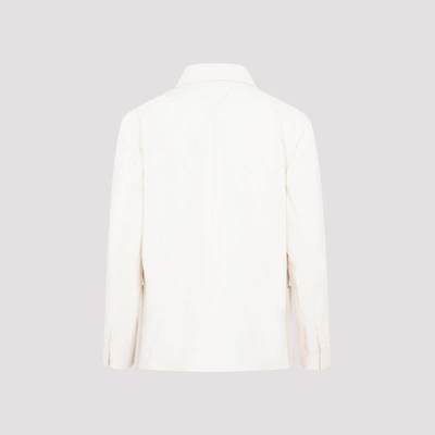 Shop Prada Cotton Jacket In Nude &amp; Neutrals