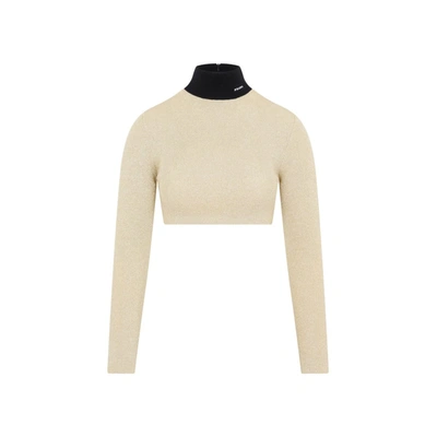 Shop Prada Turtleneck Sweater In Metallic
