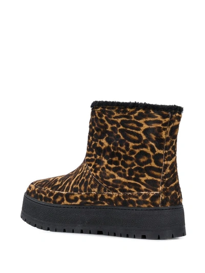 Shop Prada Padded Leopard Ankle Boots