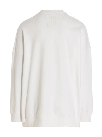 Shop Raf Simons 'r' Sweatshirt In White/black