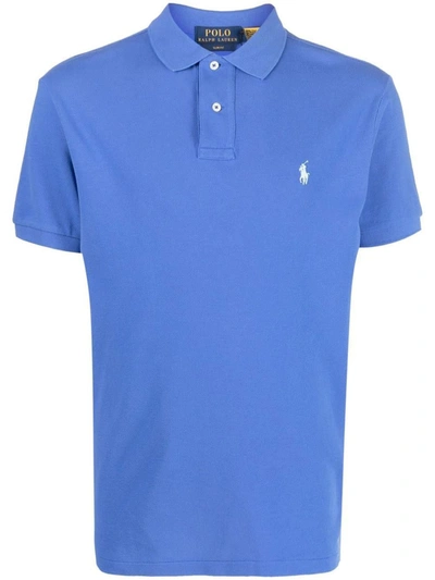 Shop Ralph Lauren Cotton Polo Shirt In Blue