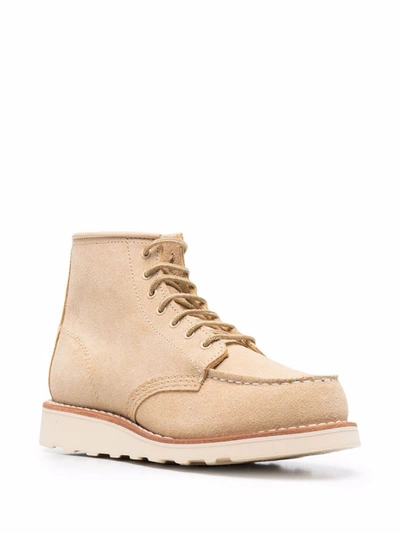 Shop Red Wing Shoes Leather Ankle Boots In Beige