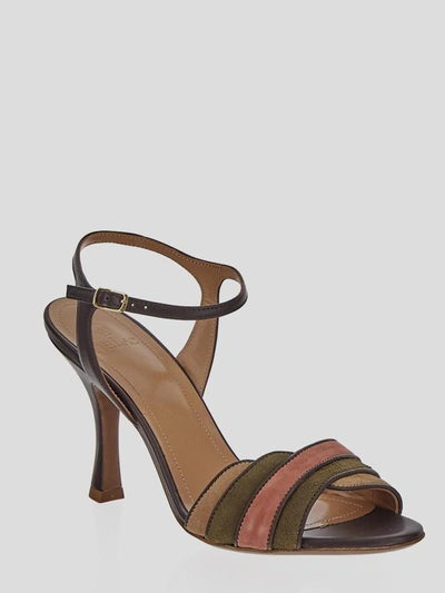 Shop Relac With Heel In <p> Sandal In Multicolor Leather
