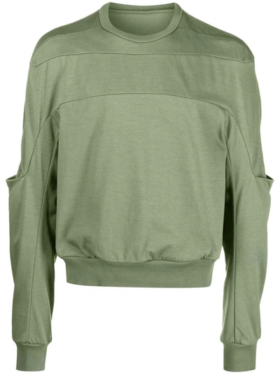 Shop Rick Owens Sweatshirt With Logo In Green