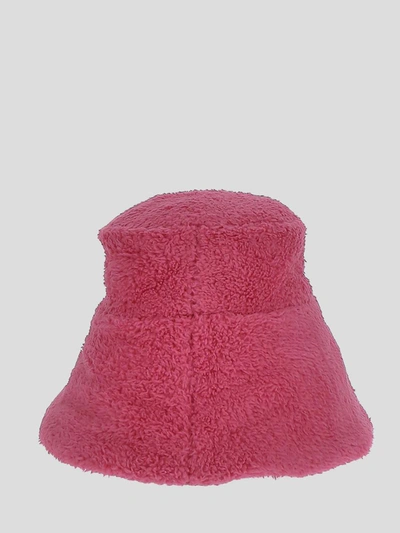 Shop Ruslan Baginskiy Hat In <p> Pink Bucket Hat In Polyester With Oversized Look