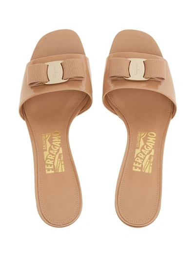 Shop Ferragamo Glo Sandals 55 Shoes In Brown