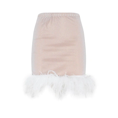 Shop Santa Brands Mini Feathers Skirt In White