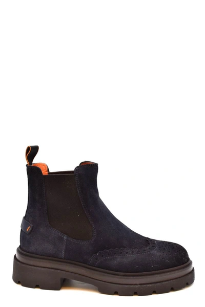 Shop Santoni Boot In Dark Blue