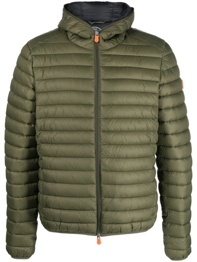 Shop Save The Duck Hooded Jacket Clothing In Green