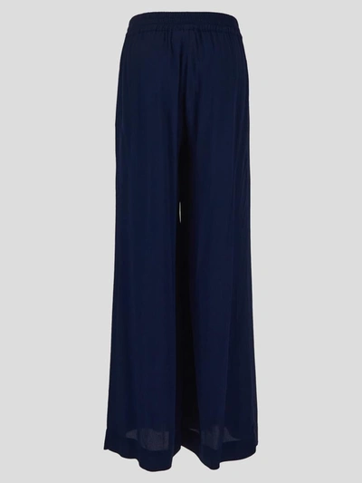 Shop Semicouture Wide-leg Trousers In Midnight
