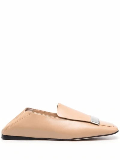 Shop Sergio Rossi Flat Shoes In Beige