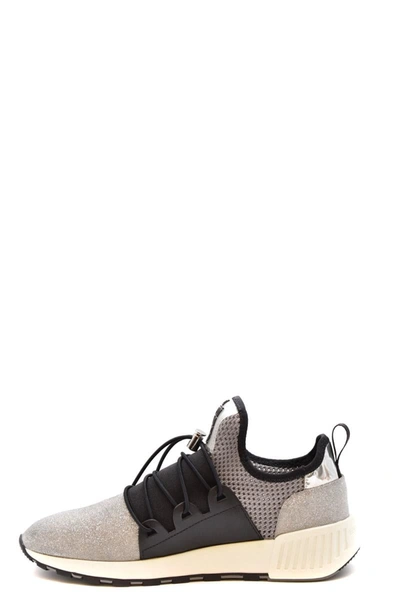 Shop Sergio Rossi Sneakers In Silver