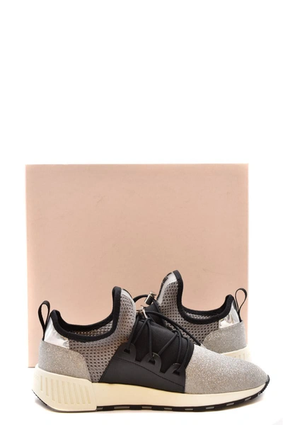 Shop Sergio Rossi Sneakers In Silver