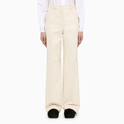 Shop Sportmax Palazzo Trousers In White