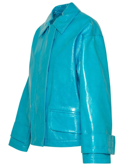 Shop Stand Studio Constance Light Blue Polyurethane Blend Jacket