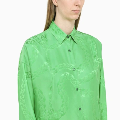 Shop Stella Mccartney Jacquard Shirt In Green