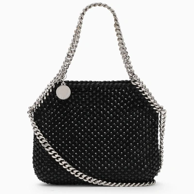 Shop Stella Mccartney Mini Falabella Bag With Crystals In Black