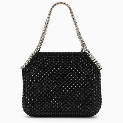 Shop Stella Mccartney Mini Falabella Bag With Crystals In Black