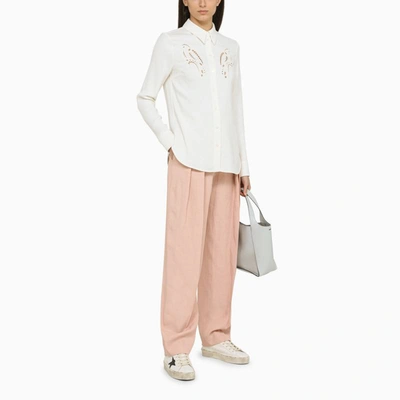 Shop Stella Mccartney Perforated Shirt In White