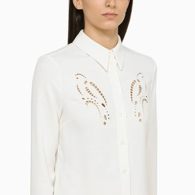 Shop Stella Mccartney Perforated Shirt In White