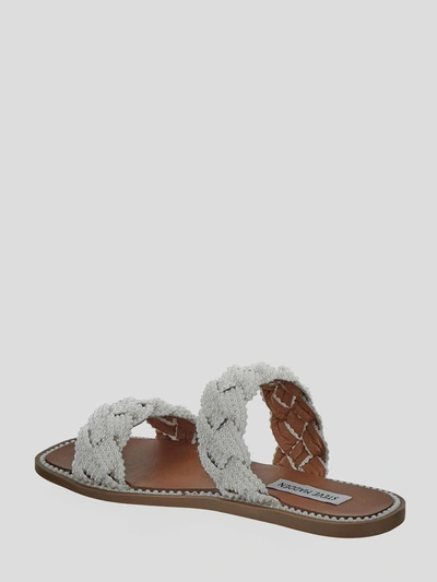 Shop Steve Madden Sandals In <p> Slides In White Synthetic Material With All-over White Pearls