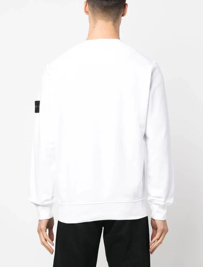 Shop Stone Island Sweaters White