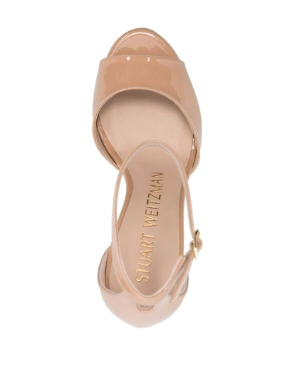 Stuart Weitzman Disco Patent-leather Platform Sandals In Pink
