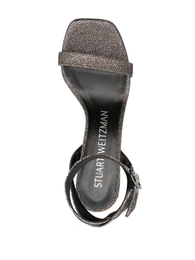 Shop Stuart Weitzman Nearlybare Sandals Shoes In Metallic