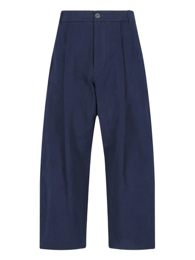 Shop Studio Nicholson Trousers In Blue