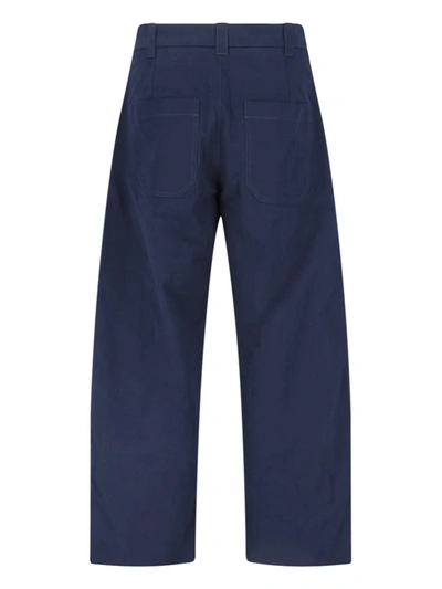 Shop Studio Nicholson Trousers In Blue