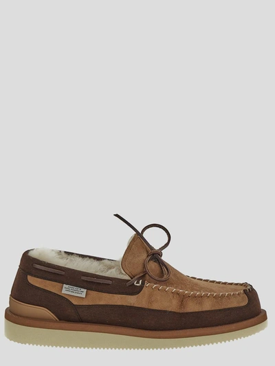Shop Suicoke Loafers In Brown