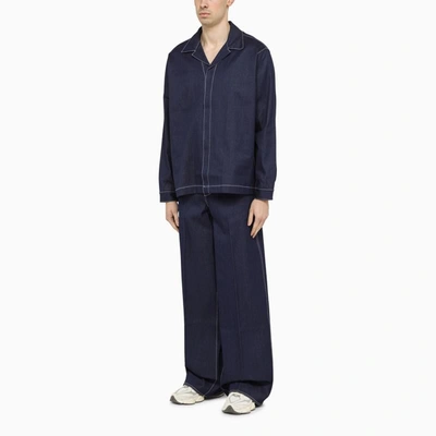 Shop Sunnei Baggy Trousers In Blue