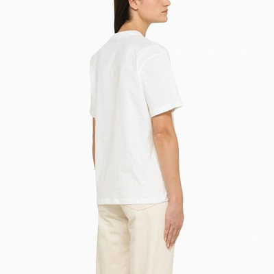 Shop Sunnei Crew Neck T-shirt In White