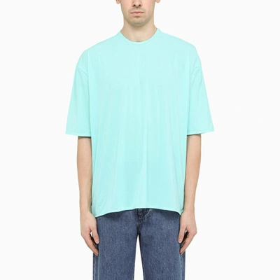 Shop Sunnei Turquoise Crew-neck T-shirt In Blue