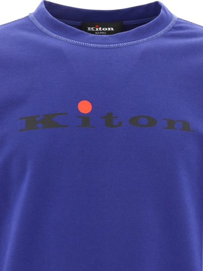 Shop Kiton Sweatshirt With Logo In Blue