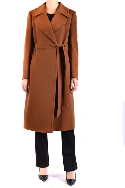 Shop Tagliatore Coats In Cognac