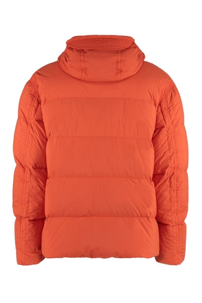 Shop Ten C Survival Hooded Nylon Down Jacket In Orange