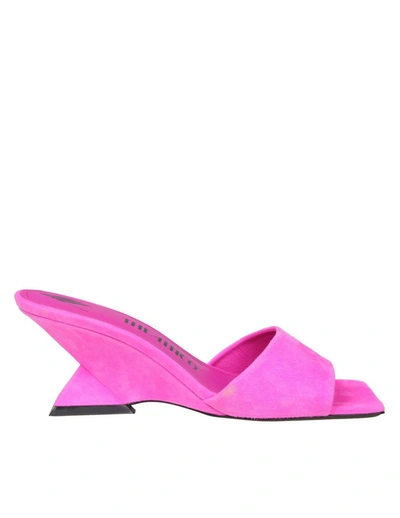 Shop Attico The  Suede Mules In Pink