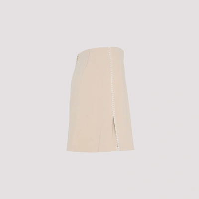 Shop Theory A-line Mini Skirt In Nude &amp; Neutrals