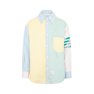 Shop Thom Browne Funmix Shirt Jacket In Multicolour