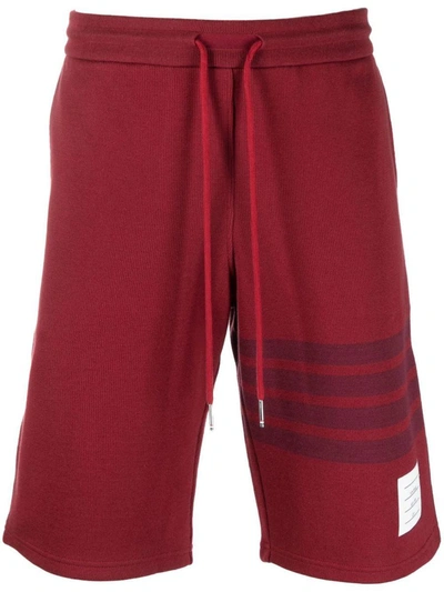 Shop Thom Browne Sports Shorts Clothing In Red