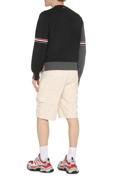 Shop Thom Browne Cotton Cardigan In Grey